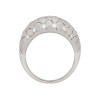 Round Cut White Sapphire Scattered Matte Cocktail Ring