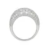 Round Cut White Sapphire Scattered Matte Cocktail Ring