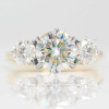 6.5ctw Round Cut Two Tone Three-stone Engagement Ring