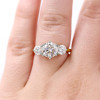 6.5ctw Round Cut Two Tone Three-stone Engagement Ring