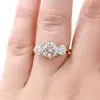 6.5ctw Round Cut Two Tone Three-stone Engagement Ring