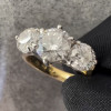 6.5ctw Round Cut Two Tone Three-stone Engagement Ring