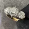 6.5ctw Round Cut Two Tone Three-stone Engagement Ring