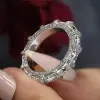 4.5ctw East-west Radiant Cut Three-side Eternity Ring