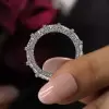 4.5ctw East-west Radiant Cut Three-side Eternity Ring