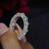 4.5ctw East-west Radiant Cut Three-side Eternity Ring