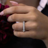 4.5ctw East-west Radiant Cut Three-side Eternity Ring