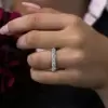 4.5ctw East-west Radiant Cut Three-side Eternity Ring