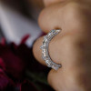 4.5ctw East-west Radiant Cut Three-side Eternity Ring