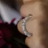 4.5ctw East-west Radiant Cut Three-side Eternity Ring