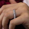 4.5ctw East-west Radiant Cut Three-side Eternity Ring