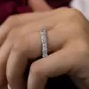 4.5ctw East-west Radiant Cut Three-side Eternity Ring
