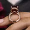 18ct Large Oval Cut Ruby Bypass Shank Cocktail Ring