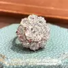 4ct Cushion Cut Vintage Halo Engagement Ring