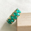 12ctw Pear Cut Emerald Eternity Ring