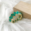 12ctw Pear Cut Emerald Eternity Ring