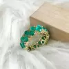 12ctw Pear Cut Emerald Eternity Ring