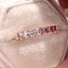 Princess Cut Pink Sapphire Engagement Ring