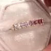 Princess Cut Pink Sapphire Engagement Ring