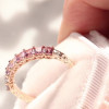 Princess Cut Pink Sapphire Engagement Ring