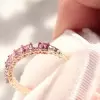 Princess Cut Pink Sapphire Engagement Ring