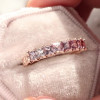 Princess Cut Pink Sapphire Engagement Ring