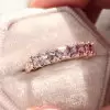 Princess Cut Pink Sapphire Engagement Ring