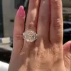 3.5ct Radiant Cut White Sapphire Engagement Ring