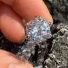 3ct Round Cut White Sapphire Classic Engagement Ring