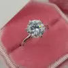 Simple Round Cut White Sapphire Solitaire Ring