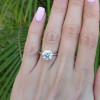 Simple Round Cut White Sapphire Solitaire Ring