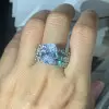 5ct Oval Cut White Sapphire 3pcs Bridal Set