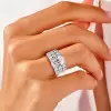 5ct Oval Cut White Sapphire 3pcs Bridal Set