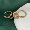 2ct Pear Cut 3pc Bridal Set in Rose Gold