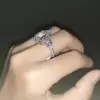 8ct Pear Cut White Sapphire Three-stone Engagement Ring