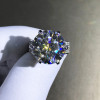 12ct Round Cut White Sapphire Engagement Ring