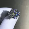 12ct Round Cut White Sapphire Engagement Ring