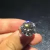 12ct Round Cut White Sapphire Engagement Ring