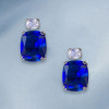 32ctw Cushion Cut Sapphire or  Aquamarine Drop Earrings