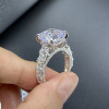 5ct Asscher Cut Cathedral Set Engagement Ring