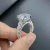 5ct Asscher Cut Cathedral Set Engagement Ring