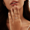 3ctw Emerald Cut White Sapphire Dainty Eternity Band