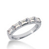 3ctw Emerald Cut White Sapphire Dainty Eternity Band