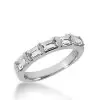 3ctw Emerald Cut White Sapphire Dainty Eternity Band