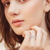 3ctw Emerald Cut White Sapphire Dainty Eternity Band