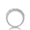 3ctw Emerald Cut White Sapphire Dainty Eternity Band