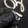 Round Cut White&Blue Sapphire Eternity Band