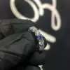 Round Cut White&Blue Sapphire Eternity Band