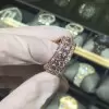 3.75ctw Round Cut White Sapphire Eternity Band in Rose Gold
