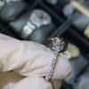 Round Cut White Sapphire Engagement Ring